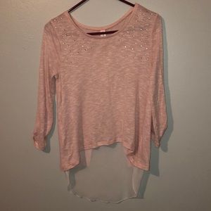 Pink Long Sleeve Top